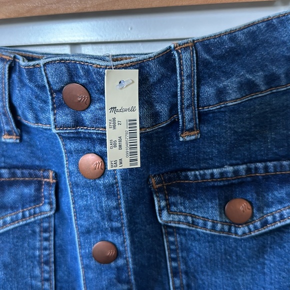 NWT Madewell Two tone Denim Mini Skirt - Picture 6 of 12